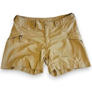 North Face Womens 10 Cargo Shorts 100% Nylon Khaki